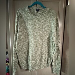 J. Crew 100% cotton green and white sweater size XL in good used condition